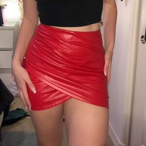 Chocolate Red Mini Skirt